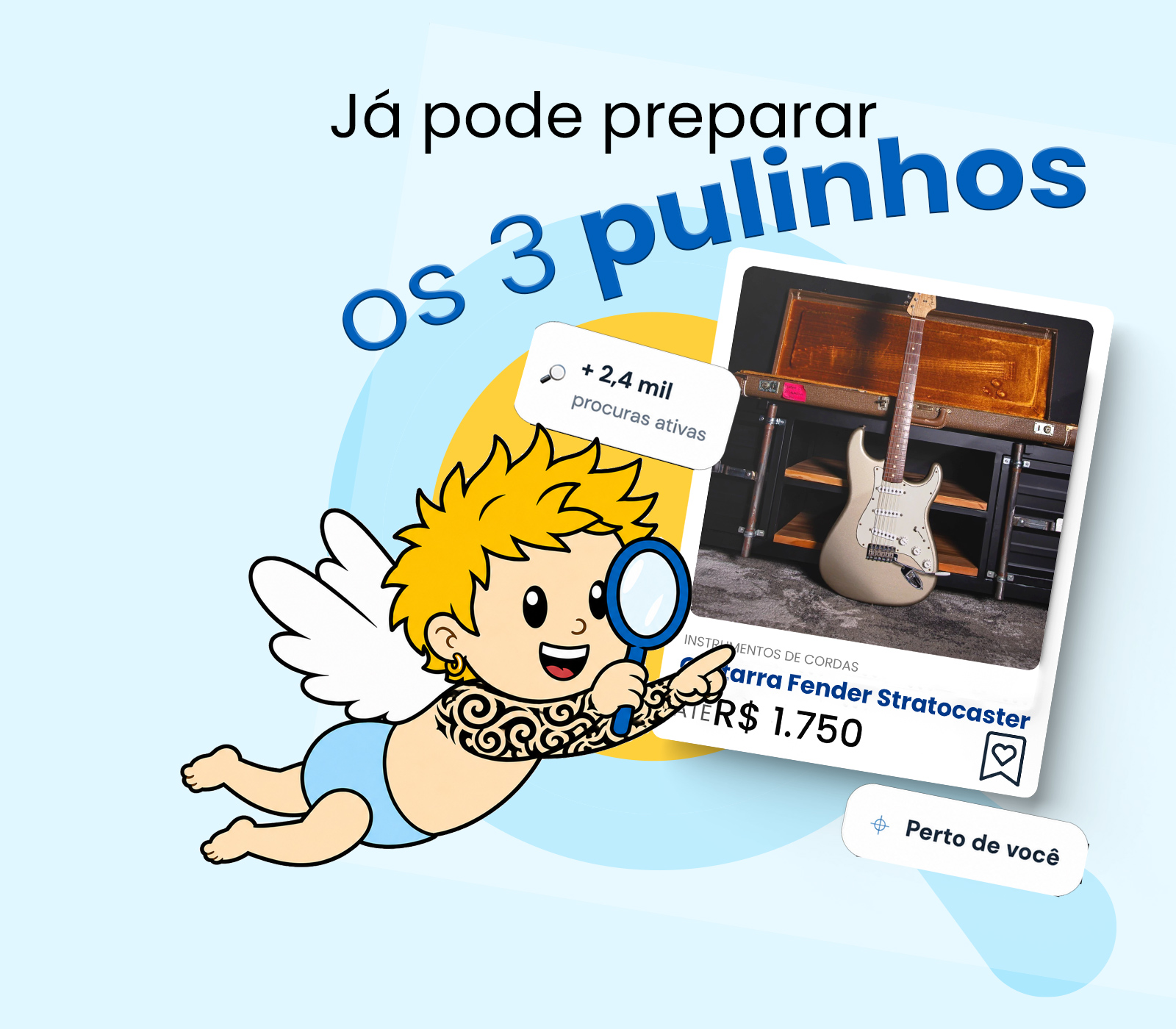 Procura por uma guitarra Fender Stratocaster
